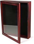 12x15x2 Shadow Box Display Case | Magnetically Opens and Closes like a Door - Real Wood, Strong Glass The Military Gift Store