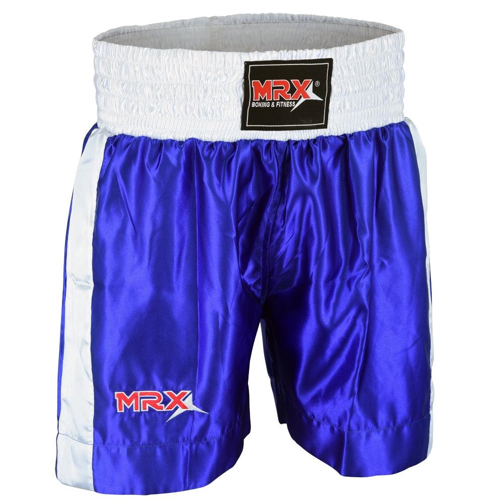 MRX Mens Boxing Shorts Fighting Shorts Blue-white-1301 - SJB-DIAMOND ELITES