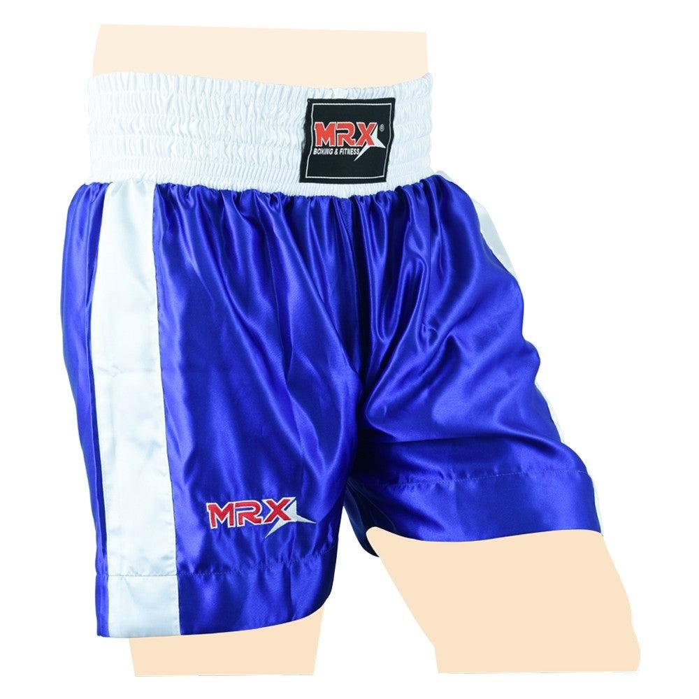 MRX Mens Boxing Shorts Fighting Shorts Blue-white-1301 - SJB-DIAMOND ELITES