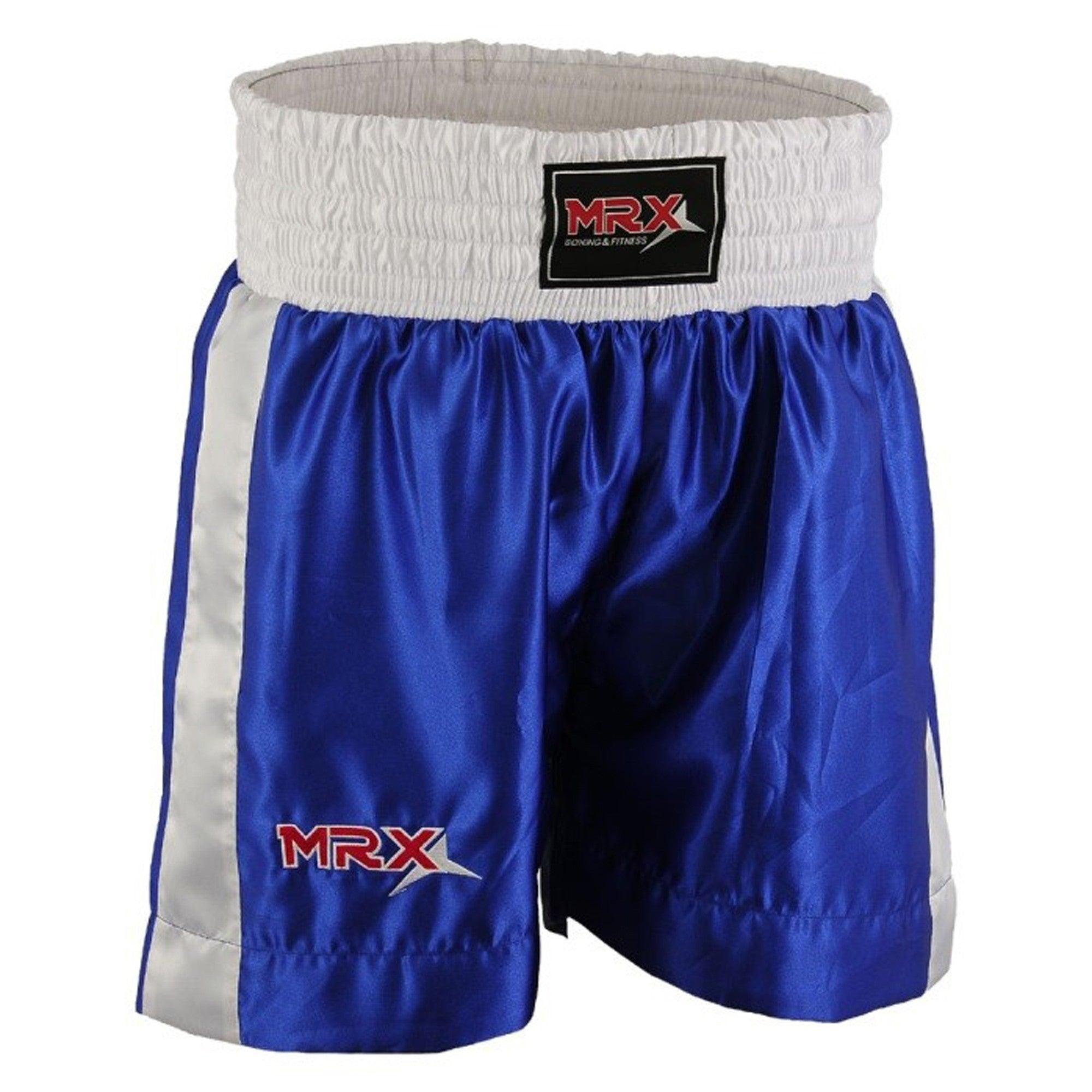 MRX Mens Boxing Shorts Fighting Shorts Blue-white-1301 - SJB-DIAMOND ELITES