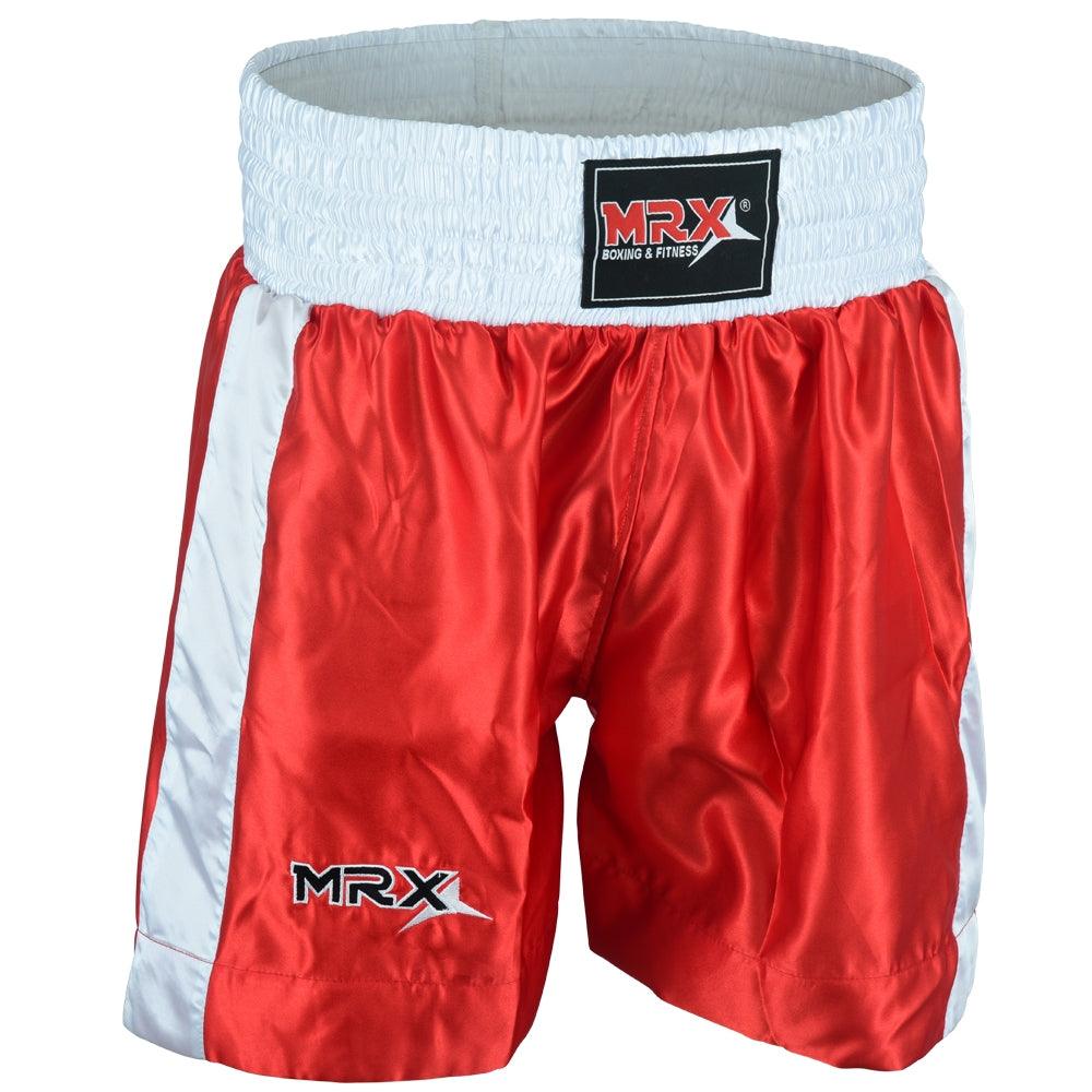 MRX Mens Boxing Shorts Fighting Shorts Red-white-1301 - SJB-DIAMOND ELITES