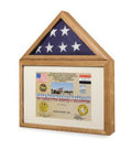 Large Flag and Certificate Display case - Oak The Military Gift Store