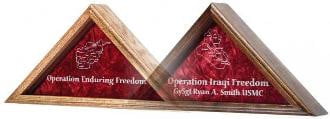 Operation Iraqi Freedom w/map of Iraq - Flag Case The Military Gift Store