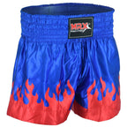 MRX Mens Womens Muay Thai Shorts Kickboxing Fighting Shorts Blue Black Red Flame - SJB-DIAMOND ELITES
