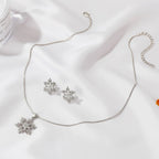 Snowflake Necklace Earring Set