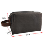 Large Capacity Men's Canvas Wash Bag – Durable Razor Storage & Cosmetic Bag with Ample Space for Travel Essentials - SJB-DIAMOND ELITES