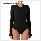 Women's Fashion Simple Solid Color Bodysuit - SJB-DIAMOND ELITES
