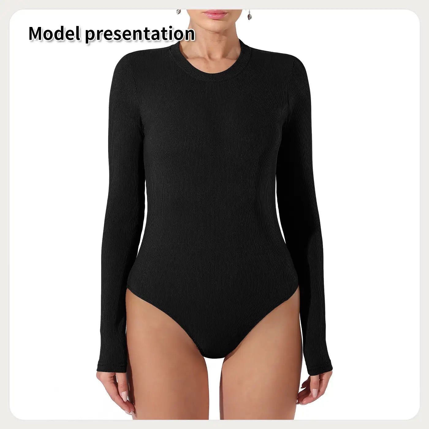 Women's Fashion Simple Solid Color Bodysuit - SJB-DIAMOND ELITES