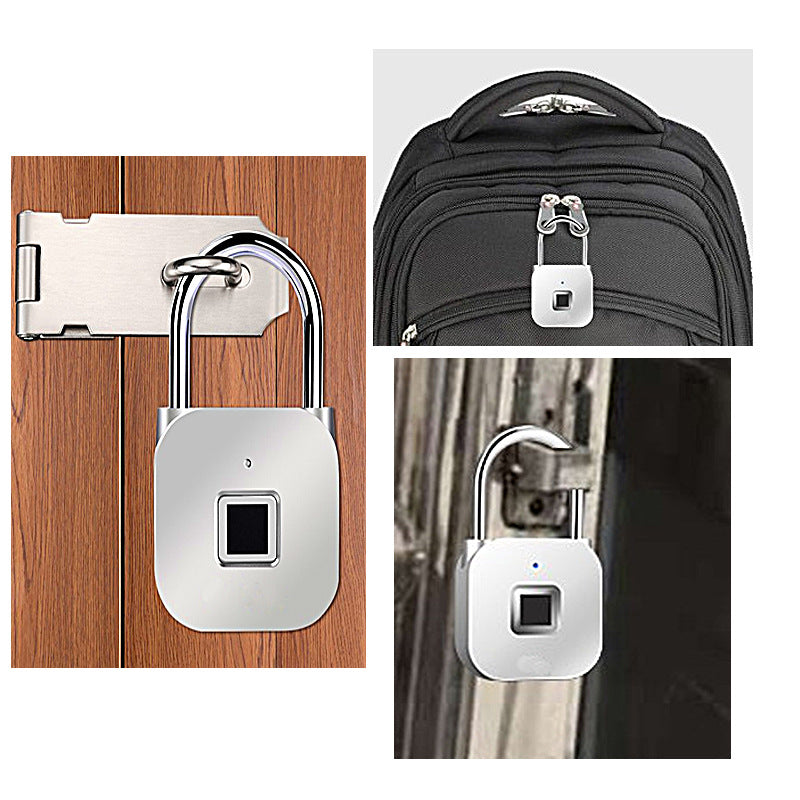 Locker Fingerprint Lock Smart Lock Household Luggage Dormitory Locker Anti-theft Electronic Padlock Pi-Mart