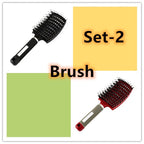Hairbrush Anti Klit Brushy Haarborstel Women Detangler Hair Brush Bristle Nylon Scalp Massage  Teaser Hair Brush Comb Pi-Mart