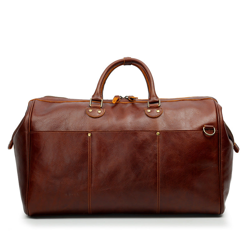 Genuine Leather Travel Top Layer Cowhide Large Capacity Handbag Pi-Mart