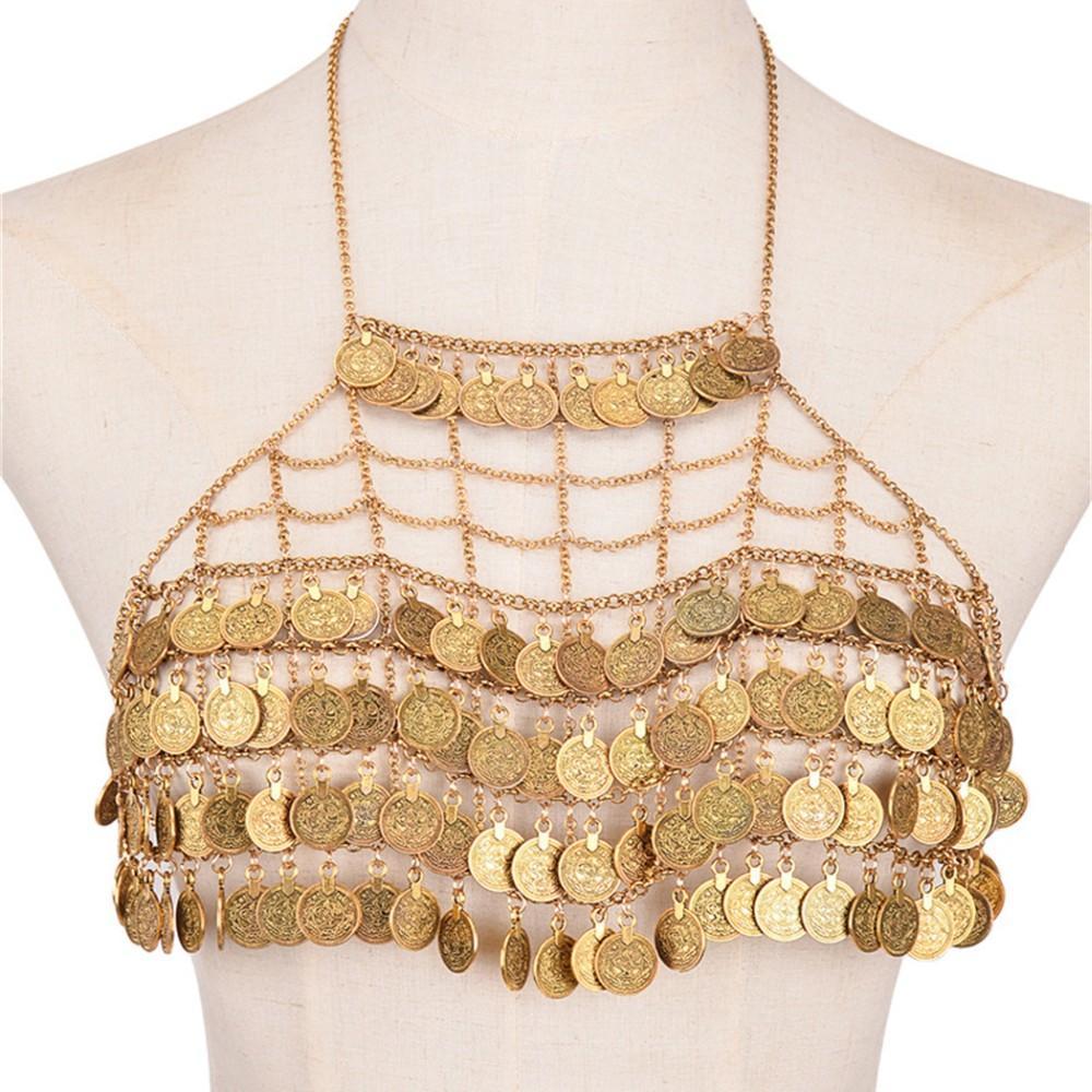 Bohemian Body Chain Coins Top Pi-Mart