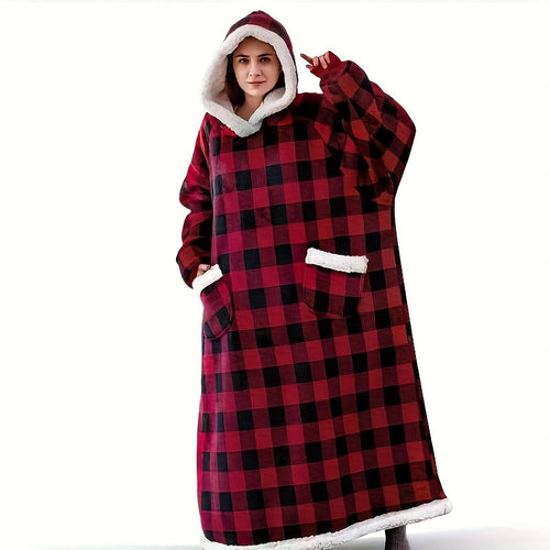 1pc Super Soft Hoodie Wearable Blanket for Adults with Big Pocket - Perfect for Christmas Parties and Cozy Nights In Lootquake LLC