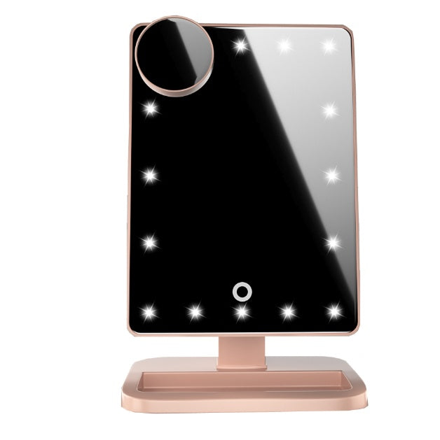 Touch Screen Makeup Mirror With 20 LED Light Bluetooth Music Speaker 10X Magnifying Mirrors Lights Pi-Mart
