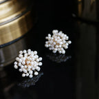 Female Fashion Temperament Earrings, Natural Freshwater Pearl Snowflake Earrings Pi-Mart