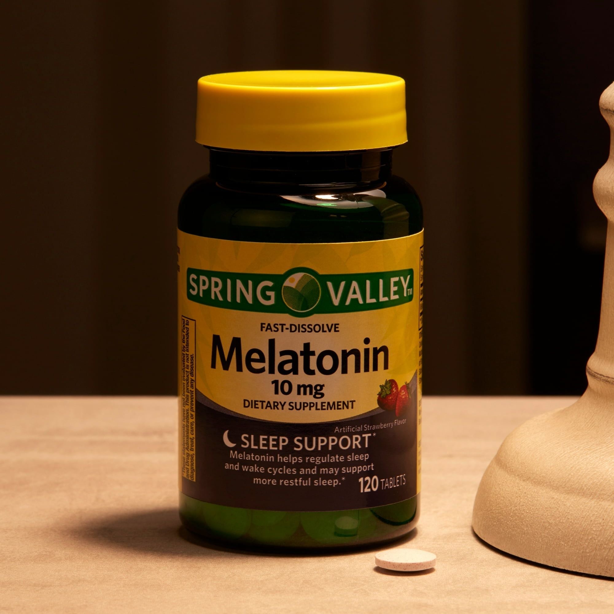 Spring Valley Fast-Dissolve Melatonin Dietary Supplement; 10 mg; 120 Count EasyOptionXY LLC