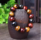 Tiger Eye Bracelet Natural Crystal Stone Buddha Bead Bracelet Pi-Mart