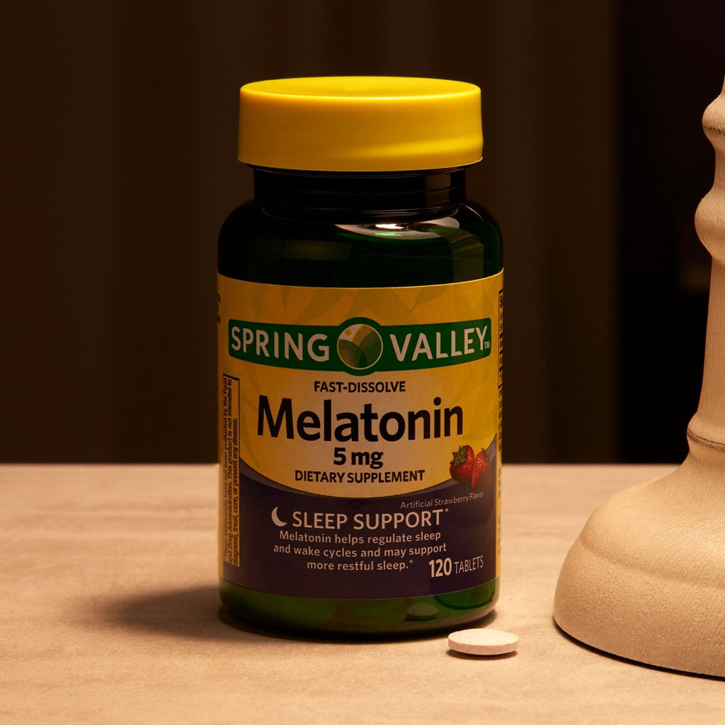 Spring Valley Fast-Dissolve Melatonin Dietary Supplement; 5 mg; 120 Count EasyOptionXY LLC