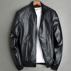 Sheepskin leather jacket motorcycle Pi-Mart