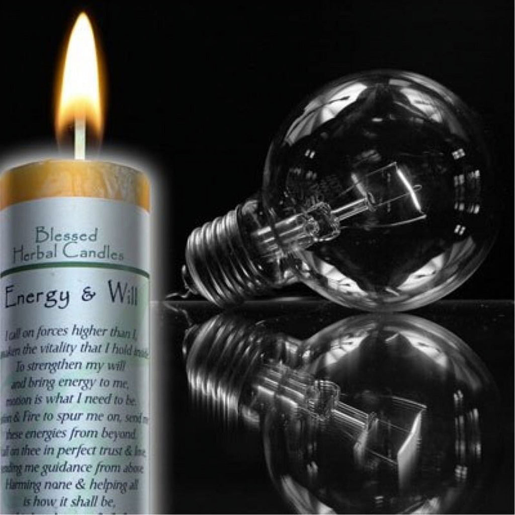 Blessed Herbal - Energy and Will Candle EasyOptionXY LLC