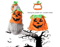 Pet Pumpkin Leaf Costume - Creative Halloween Cat Cosplay Clothing
