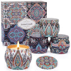 Husfou Scented Candles Gifts Set for Women, 4 Pack Aromatherapy Candles for Home Scented Soy Wax Candles Tin Jar Portable Travel Candles Yoga Mother's Day Valentine's Birthday Day Gifts EasyOptionXY LLC