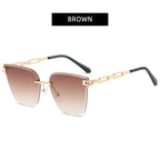 UV400 Cat Eye Sunglasses Frameless - SJB-DIAMOND ELITES