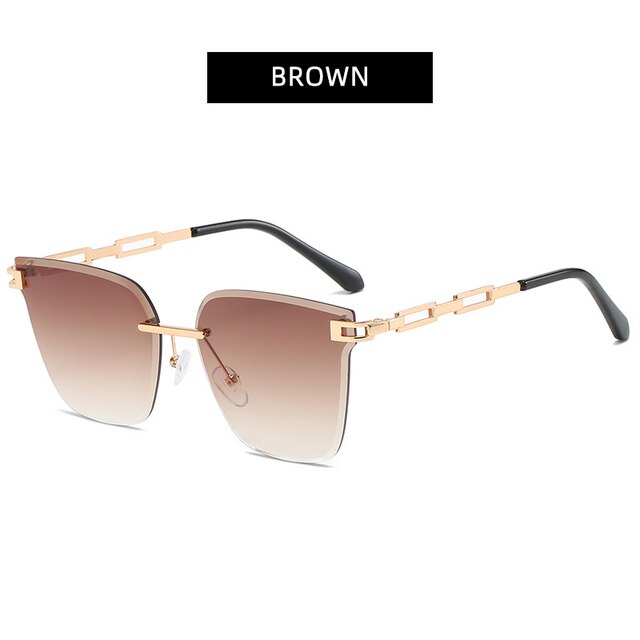 UV400 Cat Eye Sunglasses Frameless - SJB-DIAMOND ELITES