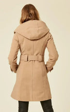 Slim Fit Shawl Hooded Coat (1325)