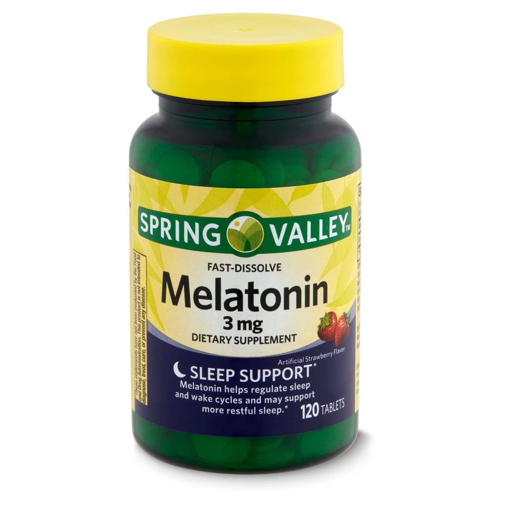 Spring Valley Fast-Dissolve Melatonin Dietary Supplement; 3 mg; 120 Count EasyOptionXY LLC