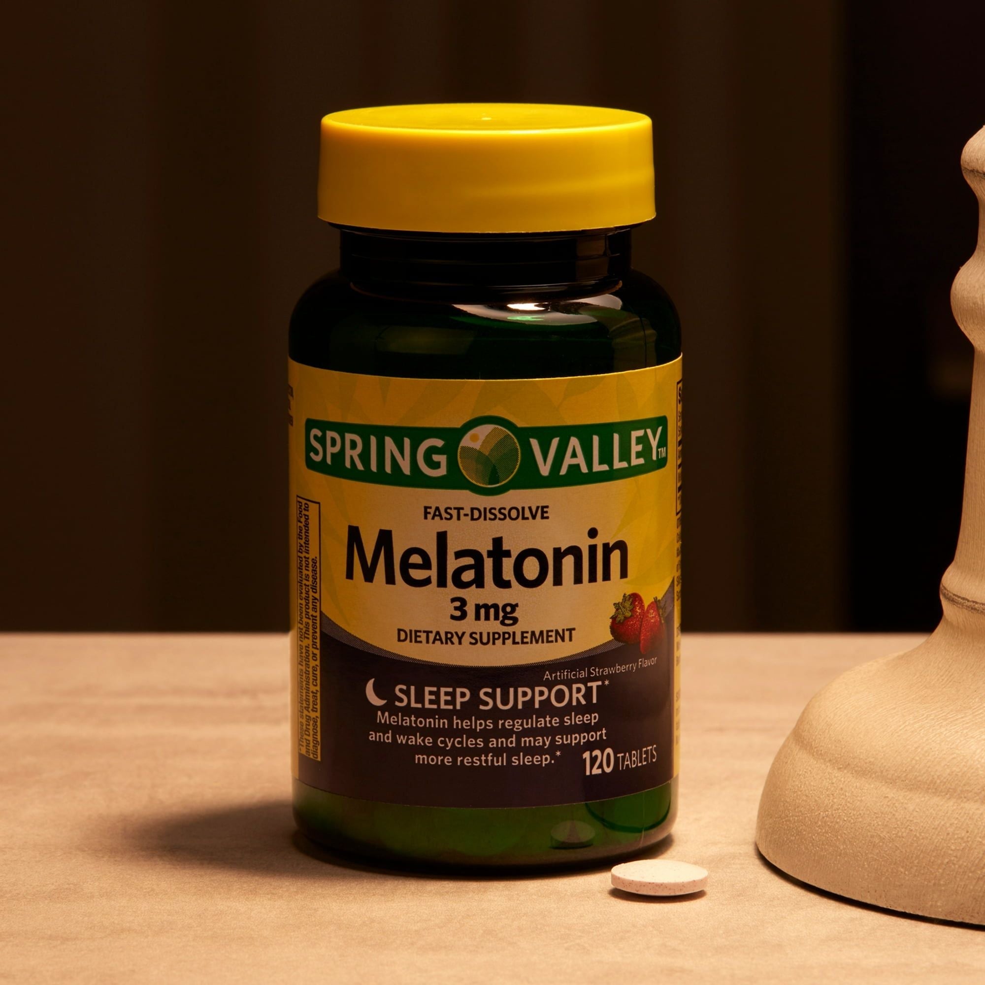 Spring Valley Fast-Dissolve Melatonin Dietary Supplement; 3 mg; 120 Count EasyOptionXY LLC