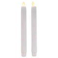Ganz Remote Ready, Blow-Out Feature White 1 x 8.5 Resin LED Taper Candles, Set of 2