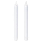 Ganz Remote Ready, Blow-Out Feature White 1 x 8.5 Resin LED Taper Candles, Set of 2