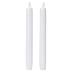 Ganz Remote Ready, Blow-Out Feature White 1 x 8.5 Resin LED Taper Candles, Set of 2
