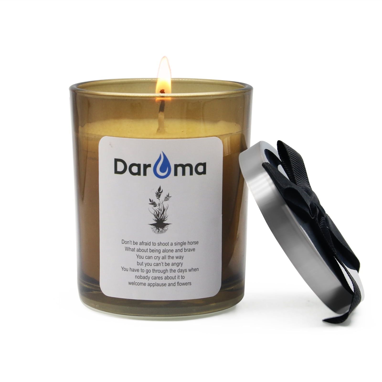 Scented Jar Candle, Daroma Aromatherapy Candle With 100% Natural Soy Wax and Essential Oil, Long Burning Candle, Relaxing for Bath, Yoga,Work,Holiday Gifts for Birthday,Christmas,Lime Basil & Mandarin
