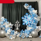 132pcs Double Layer Snowflake Balloons Garland Arch Kit For Girl Birthday Baby Shower Wedding Christmas Party Decoration Boy Birthday Party Decoration Stevvex
