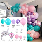 132Pcs/set Mermaid Balloon Arch Kit Mermaid Tail Balloons Mermaid Party Decoration Balloons For Party Girl Birthday Party Modern Decoration Stevvex