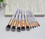 15 Marbled Design Makeup Brushes Set Pi-Mart