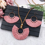 Fringed Necklace Earring Set