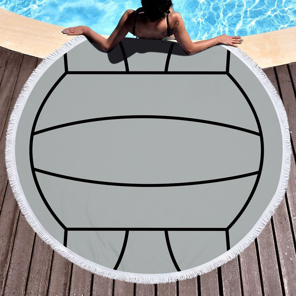 Round printed beach towel bath towel Pi-Mart
