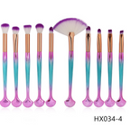 The Shell Makeup Brush Set - Purple bristles Pi-Mart