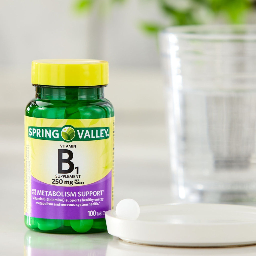 Spring Valley Vitamin B1 Tablets Dietary Supplement; 250 mg; 100 Count EasyOptionXY LLC
