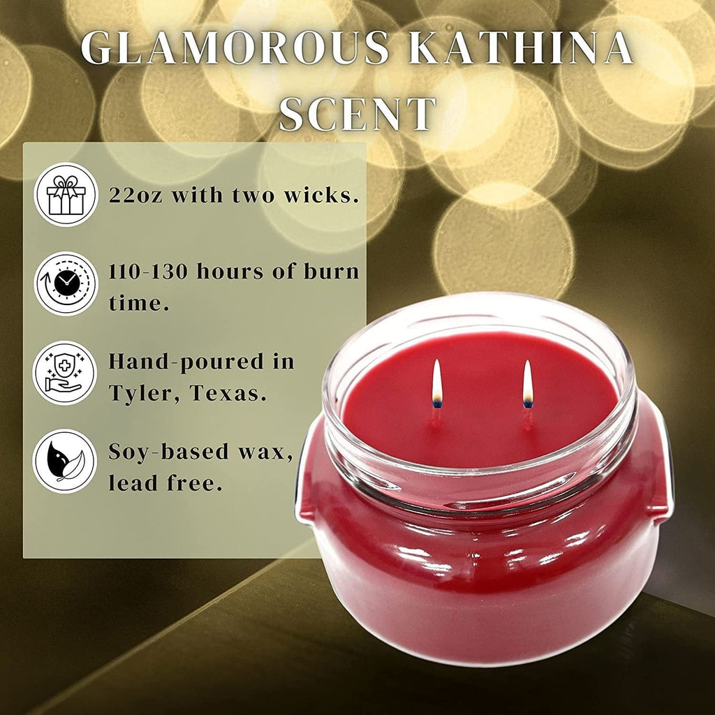 Tyler Candle Company Kathina Scent Jar Candle - Luxurious Scented Candle with Essential Oils - Long Burning Candles 110-120 Hours - Large Candle 22 oz with Worldwide Nutrition Multi Purpose Key Chain