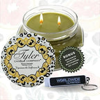 Tyler Candle Company Tyler Scent Jar Candle - Luxurious Scented Candle with Essential Oils - Long Burning Candles 110-120 Hours - Large Candle 22 oz with Worldwide Nutrition Multi Purpose Key Chain