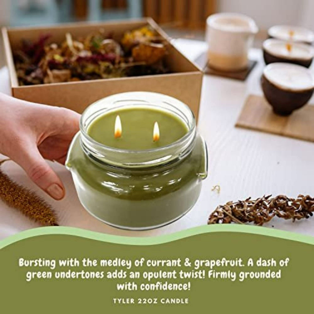 Tyler Candle Company Tyler Scent Jar Candle - Luxurious Scented Candle with Essential Oils - Long Burning Candles 110-120 Hours - Large Candle 22 oz with Worldwide Nutrition Multi Purpose Key Chain