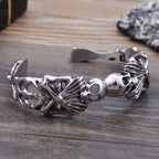 Men's Stainless Steel Skull Opening Bracelet