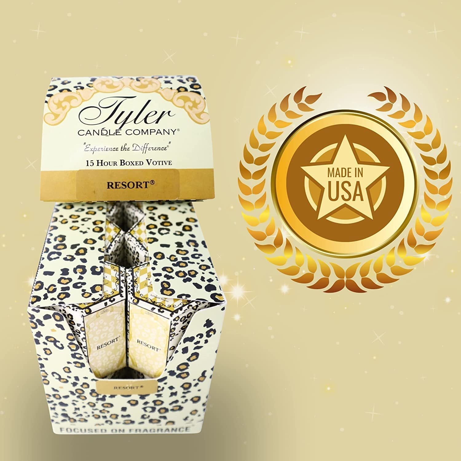 Tyler Candle Company Resort Votive Candles - Luxury Scented Candle with Essential Oils - 16 Pack of 2 oz Small Candles with 15 Hour Burn Time Each - Bonus Worldwide Nutrition Multi Purpose Key Chain
