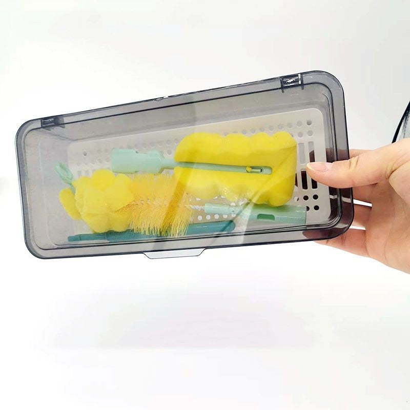 Baby Bottle Brush Storage Box Dustproof Portable Pi-Mart