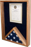 Certificate Holder, Flag Display Case - 5x9.5 flag The Military Gift Store