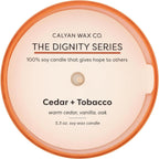 Calyan Wax Co. Brown Cedar Tobacco Glass Tumbler Candle, 5.3 OZ